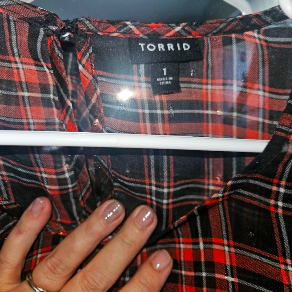 Torrid Plaid dress shirt